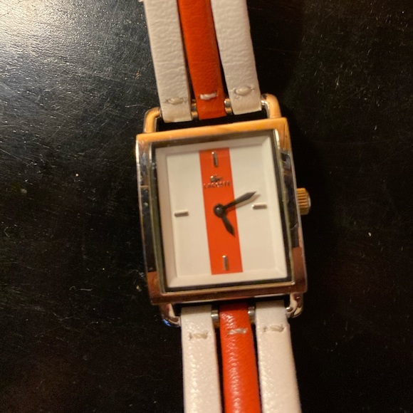 Lacoste leather band watch